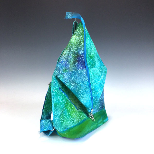 Green/Blue Batik Rucksack Backpack - Dianne Wood - Image 2